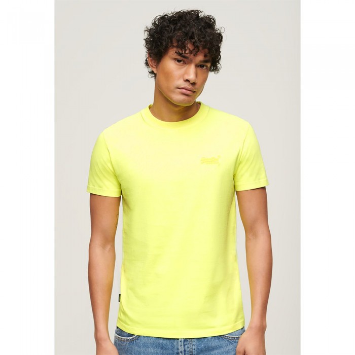 [해외]슈퍼드라이 반소매 티셔츠 Essential 로고 Emb Neon 140900858 Dry Fluro Yellow