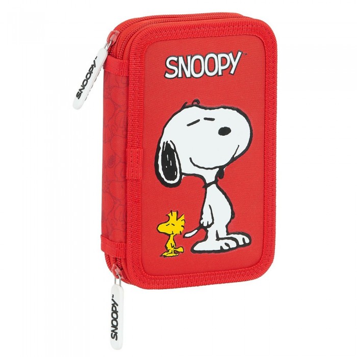 [해외]SAFTA 이중으로 채워진 Snoopy 28 조각 연필 사례 137963233 Red