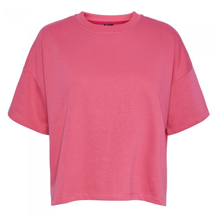 [해외]PIECES 고추 여름 2/4 헐렁한 짧은 소매 스웨트 셔츠 140229039 Hot Pink