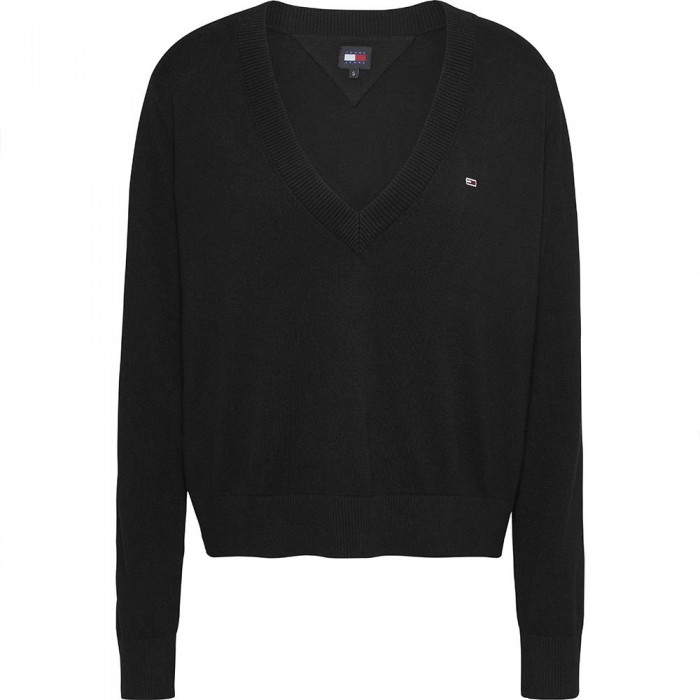 [해외]타미 진 V 넥 스웨터 Essential Ext 140922229 Black