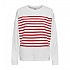 [해외]JDY 스웨트 셔츠 Ivy 140861122 Cloud Dancer / Stripes High Risk Red W. Love Print