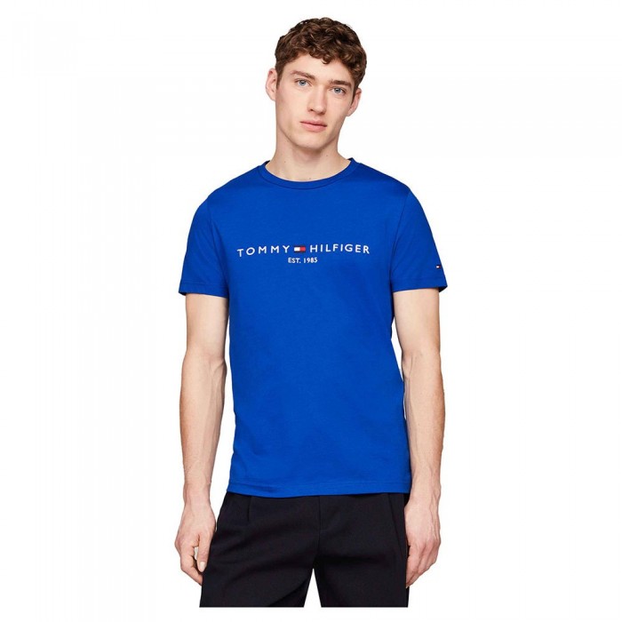 [해외]타미힐피거 반소매 티셔츠 로고 140925278 Ultra Blue