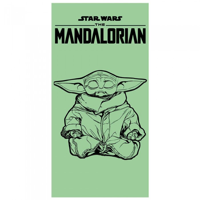 [해외]DISNEY 면 수건 The Mandalorian Star Wars 140x70 cm 10139060179 Green / Black