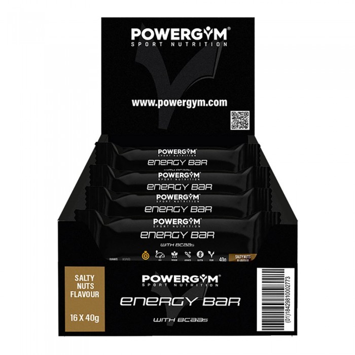 [해외]POWERGYM 에너지 바 박스 짭짤한 견과류 40gr 24 단위 14140488152 Black