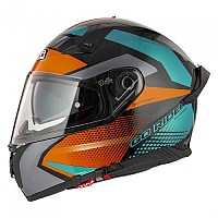[해외]NZI Go Rider Stream Quadri 풀페이스 헬멧 9139942639 Black / Orange / Green Matt