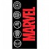 [해외]MARVEL 그 수건 140x70 cm 6139060354 Black / Red