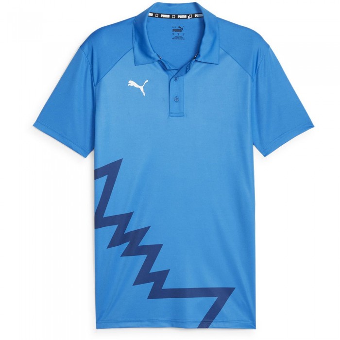 [해외]푸마 Hoops 팀 반팔 폴로 셔츠 140940120 Electric Blue Lemonade