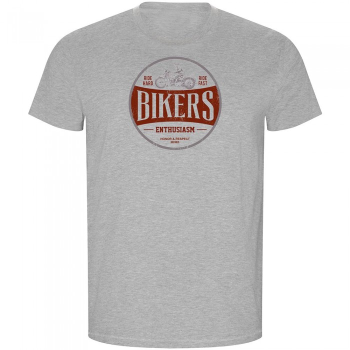 [해외]KRUSKIS 반소매 티셔츠 Bikers Enthusiasm ECO 9140965599 Heather Grey