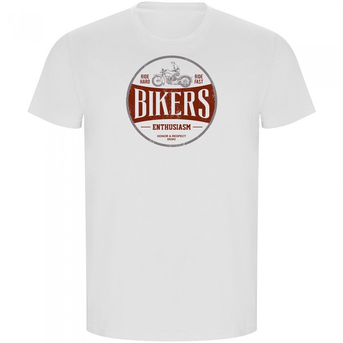 [해외]KRUSKIS 반소매 티셔츠 Bikers Enthusiasm ECO 9140965600 White