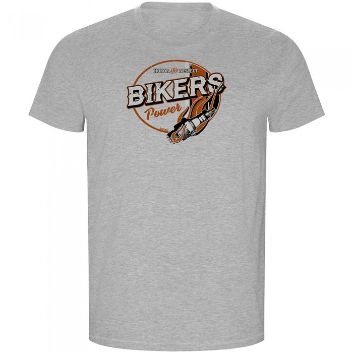 [해외]KRUSKIS 반소매 티셔츠 Bikers 파워 ECO 9140965628 Heather Grey