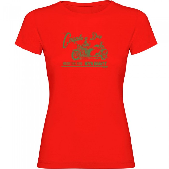 [해외]KRUSKIS 반소매 티셔츠 Couple Day 9140965786 Red
