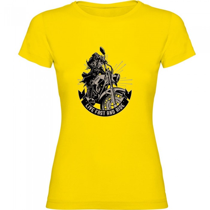 [해외]KRUSKIS 반소매 티셔츠 Live Fast 9140965966 Yellow