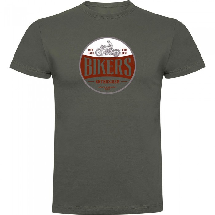 [해외]KRUSKIS 반소매 티셔츠 Bikers Enthusiasm 9140965603 Dark Army Green