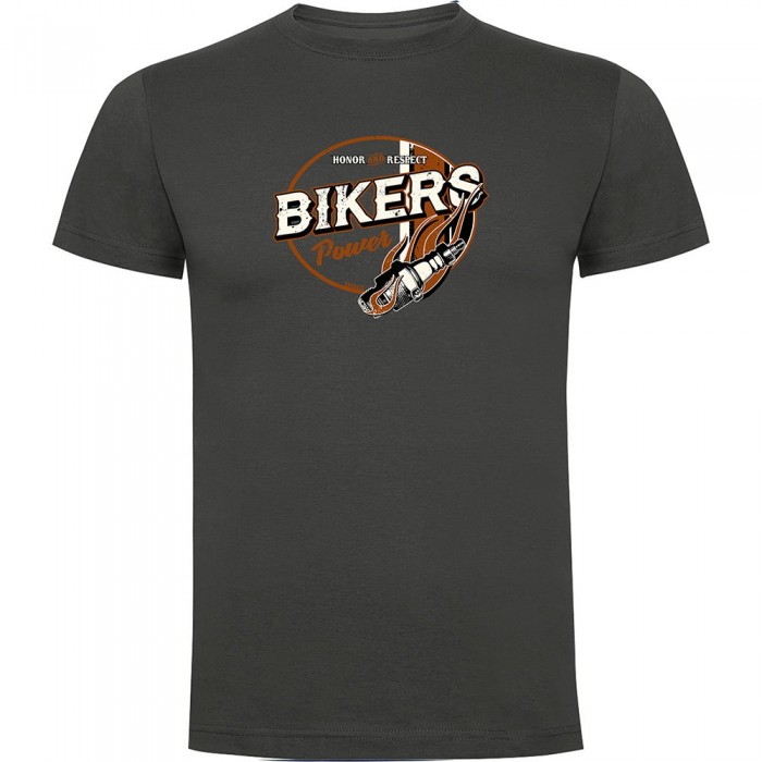 [해외]KRUSKIS 반소매 티셔츠 Bikers 파워 9140965633 Dark Grey