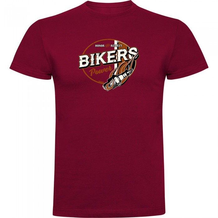 [해외]KRUSKIS 반소매 티셔츠 Bikers 파워 9140965634 Dark Red