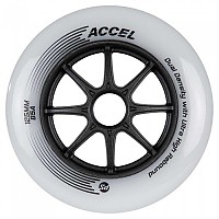 [해외]파워슬라이드 스케이트 바퀴 Accel 6 단위 14140374112 Black / White