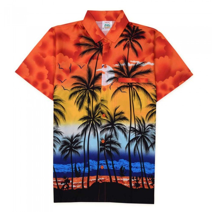 [해외]HAPPY BAY 하와이안 셔츠 The Palms Classic 14140949257 Orange