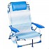 [해외]AKTIVE 낮은 접이식 의자 다중 위치 알루미늄 62671 6140969473 Striped Blue