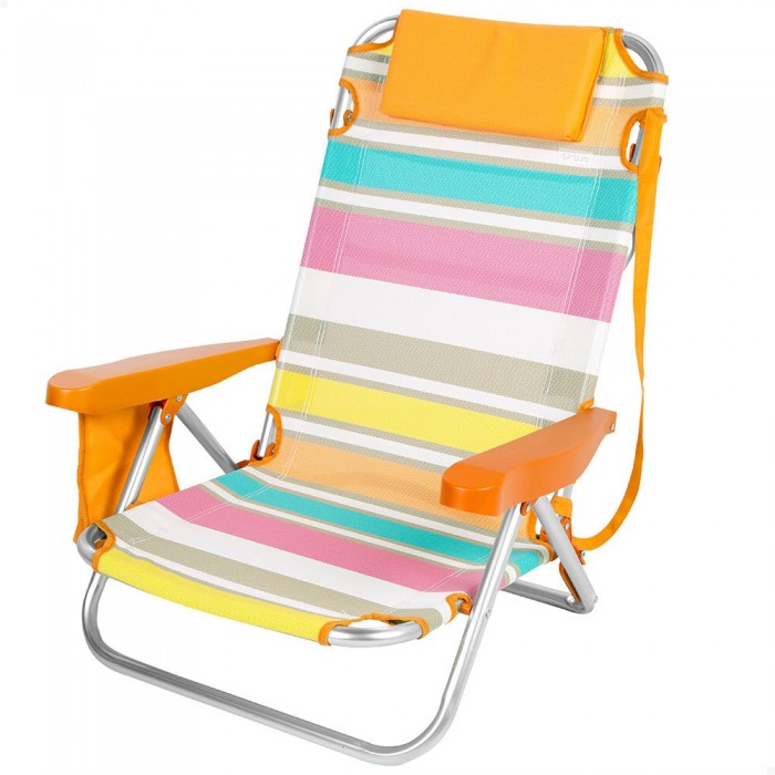 [해외]AKTIVE 낮은 접이식 의자 다중 위치 알루미늄 62674 6140969475 Multicolour
