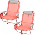 [해외]AKTIVE 낮은 접이식 의자 다중 위치 알루미늄 Flamingo 2 단위 6140969491 Red / Grey