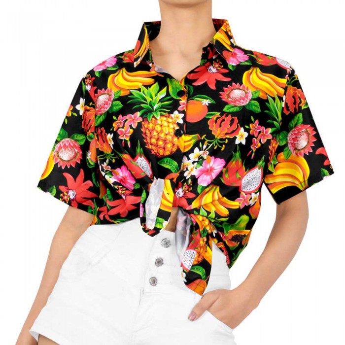 [해외]HAPPY BAY 하와이안 셔츠 Don´t Give A Fig 140949170 Black Beauty