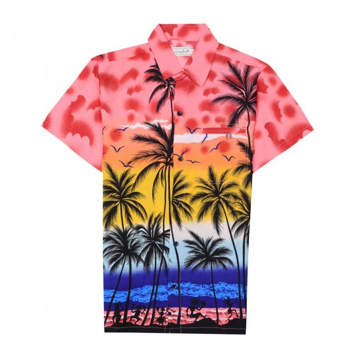 [해외]HAPPY BAY 하와이안 셔츠 The Palms Classic 140949258 Red