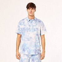 [해외]오클리 APPAREL 반팔 셔츠 Deco Palms RC Button Down 9140223058 Tie Dye Clouds Light Blue