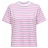[해외]ONLY Livina 반팔 티셔츠 140830497 Bonbon / Stripes White Stripes