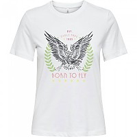[해외]ONLY Henny Life Reg 반팔 티셔츠 140861285 Bright White / Print Eagle
