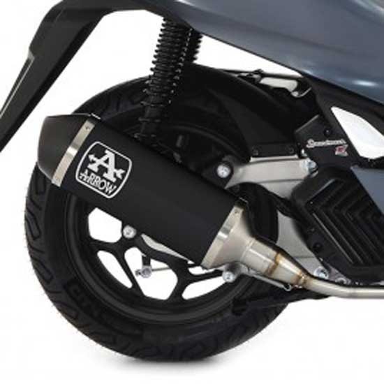 [해외]ARROW 카본 엔드 캡이 있는 알루미늄 다크 Honda PCX Urban 125 ´21 머플러 9140449300 Black