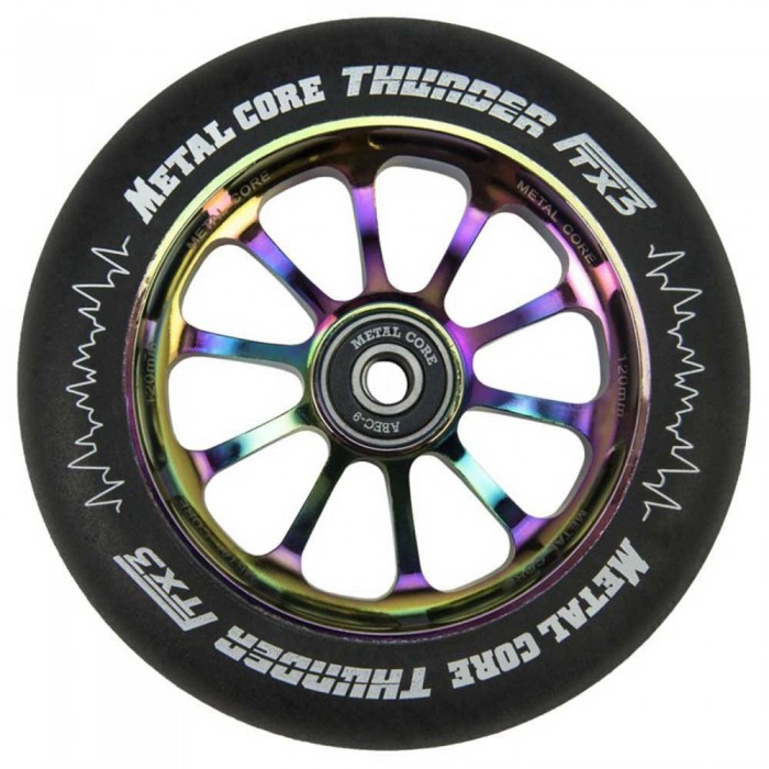 [해외]METAL CORE Metal코어? 바퀴 Thunder 120 mm 14139020403 Black / Rainbow