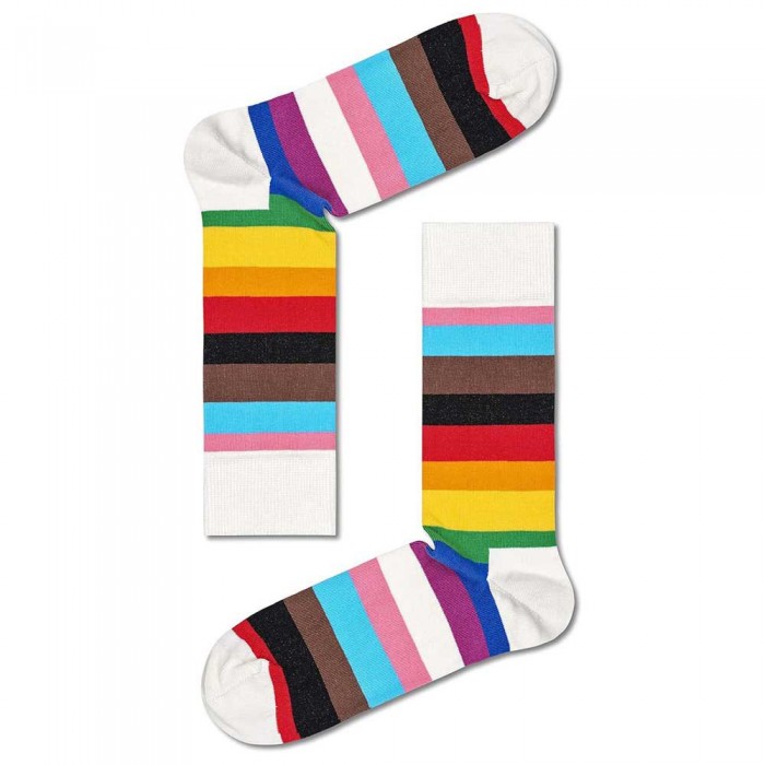 [해외]HAPPY SOCKS Pride Stripe Sock Half 긴 양말 140607080 White