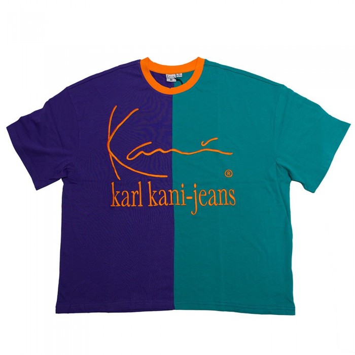 [해외]KARL KANI Block Boxy 반팔 셔츠 140655560 Petrol / Purple