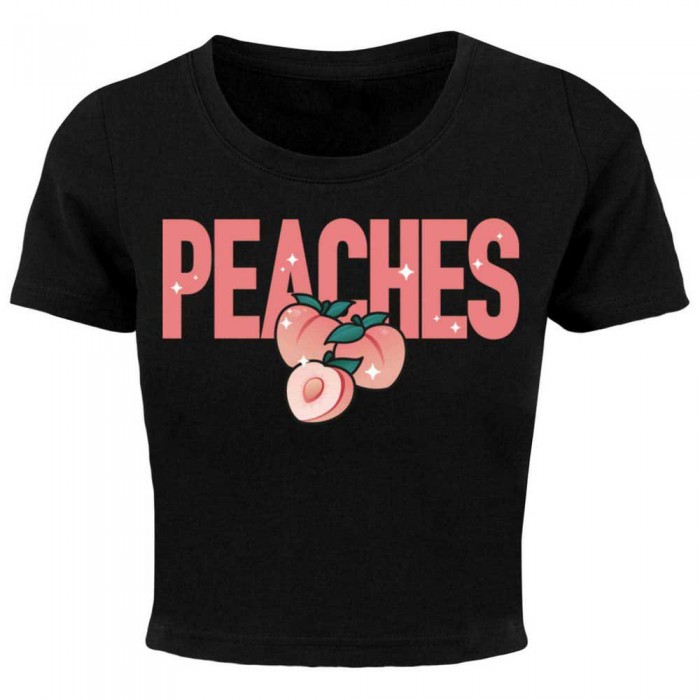 [해외]MISS TEE 반소매 티셔츠 Peaches Cropped 140974080 Black
