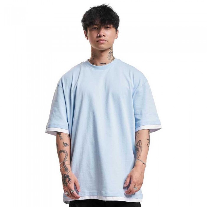 [해외]DEF Visible 레이어 티셔츠 140981686 Light Blue / White