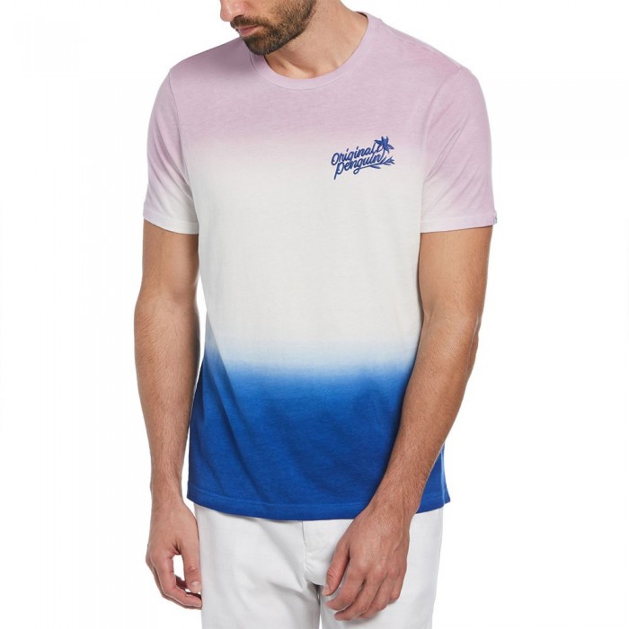 [해외]ORIGINAL PENGUIN 반소매 티셔츠 Dip Dye 져지 Fashion 140959591 Lavender Frost