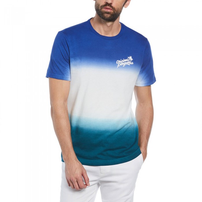 [해외]ORIGINAL PENGUIN 반소매 티셔츠 Dip Dye 져지 Fashion 140959592 Mazarine Blue