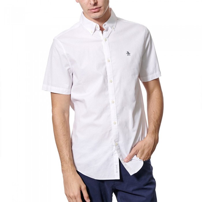 [해외]ORIGINAL PENGUIN 반소매 셔츠 에코 Oxford 140959616 Bright White