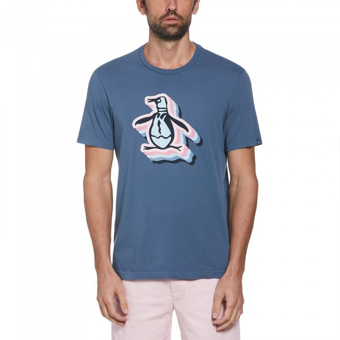 [해외]ORIGINAL PENGUIN 반소매 티셔츠 Graphic 4D Pete 140959633 Bering Sea