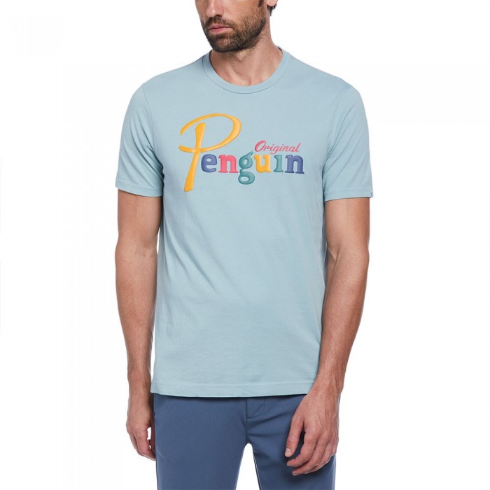 [해외]ORIGINAL PENGUIN 반소매 티셔츠 Graphic 로고 140959648 Tourmaline