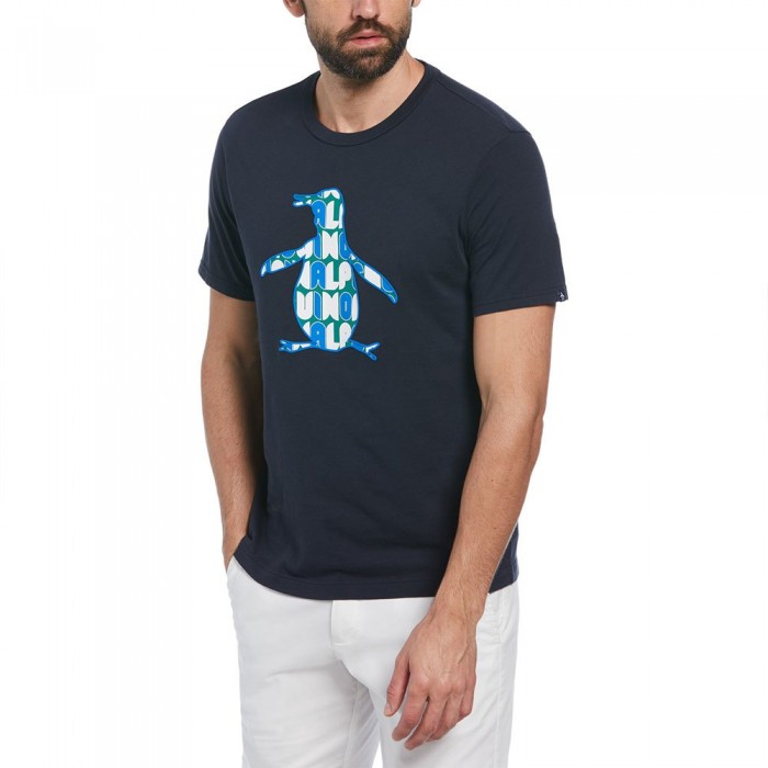 [해외]ORIGINAL PENGUIN 반소매 티셔츠 Hd Graphic 로고 Pete Fill 140959652 Dark Sapphire