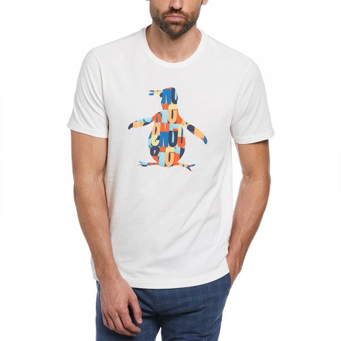 [해외]ORIGINAL PENGUIN 반소매 티셔츠 Hd 져지 Graphic Pete Fill 140959655 Bright White