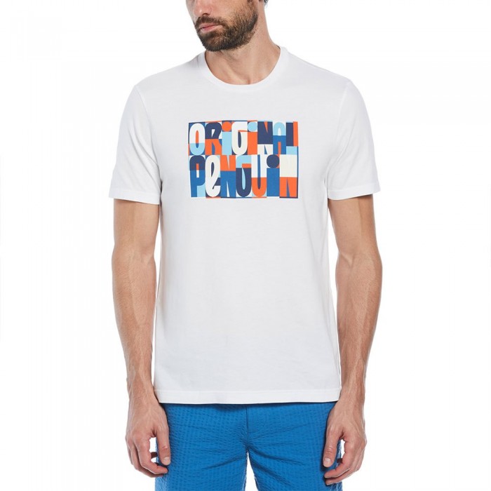 [해외]ORIGINAL PENGUIN 반소매 티셔츠 져지 Graphic 로고 140959677 Bright White