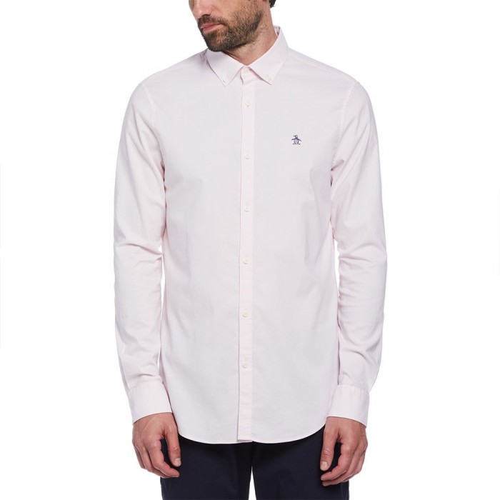 [해외]ORIGINAL PENGUIN 긴 소매 셔츠 Oxford Stretch No 포켓 140959725 Parfait Pink