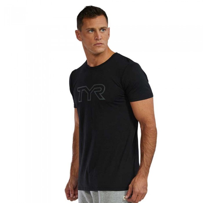 [해외]티어 Ultrasoft 라이트weight Tri Blend 테크 Big 로고 반팔 티셔츠 7140614527 Black