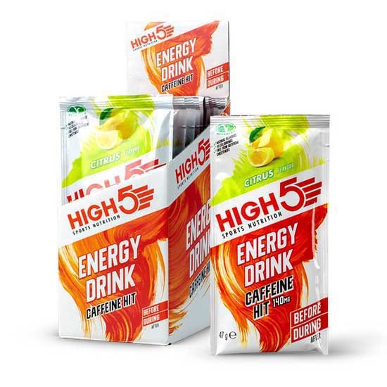 [해외]HIGH5 에너지 드링크 향 주머니 상자 Caffeine Hit 47g 12 단위 감귤류 6140594980 White / Red