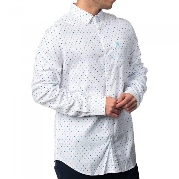 [해외]ORIGINAL PENGUIN 긴 소매 셔츠 에코 Aop 로고 140959612 Bright White