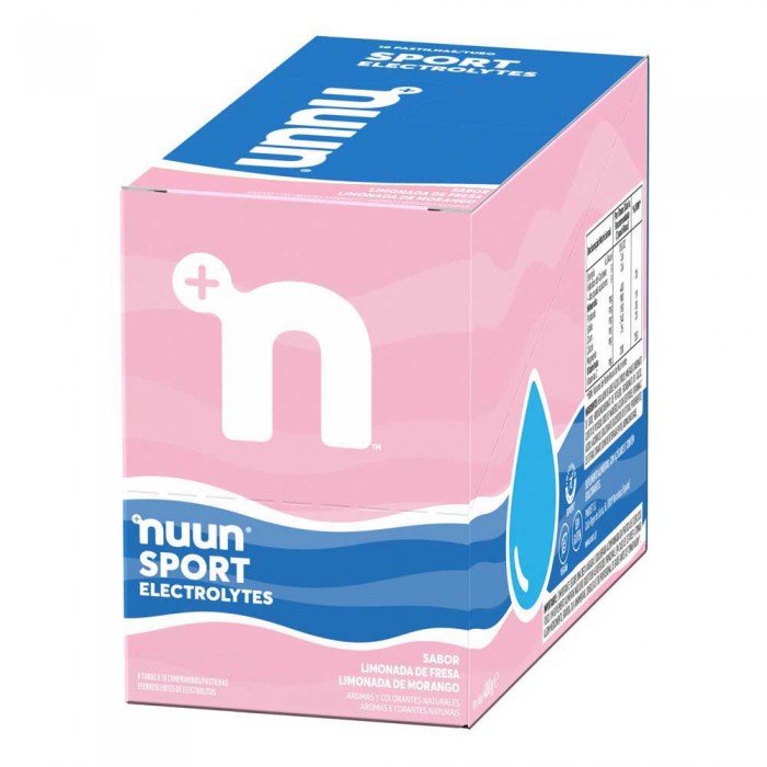 [해외]NUUN Sport 딸기 레모네이드 10정 들이 에너지 음료 정제 상자 8 단위 7140924851