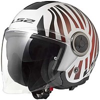 [해외]LS2 OF620 Classy Cool 오픈 페이스 헬멧 9140764448 Cool White / Wineberry