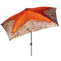 [해외]AKTIVE Starfish Ø180cm UV40 기울일 수 있는 돛대가 있는 해변 우산 6140969500 Orange / Brown